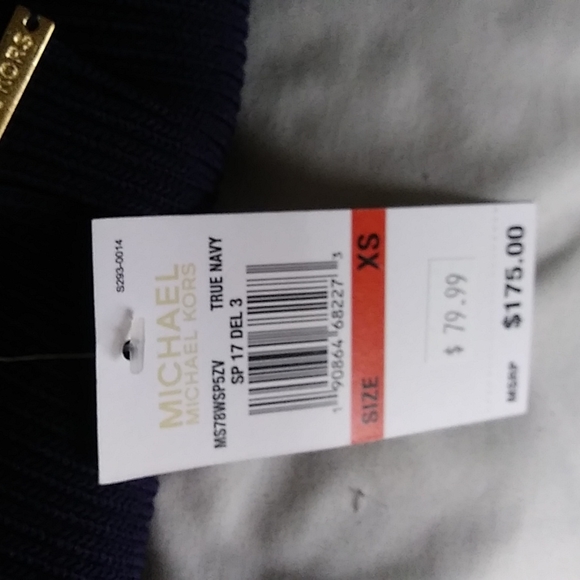 NWT Michael Kors Knit Dress Blue Extra Small - Picture 12 of 12